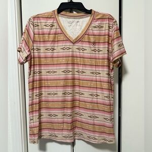 Ariat Tek Laguna Short Sleeved Patterned V-Neck Tee